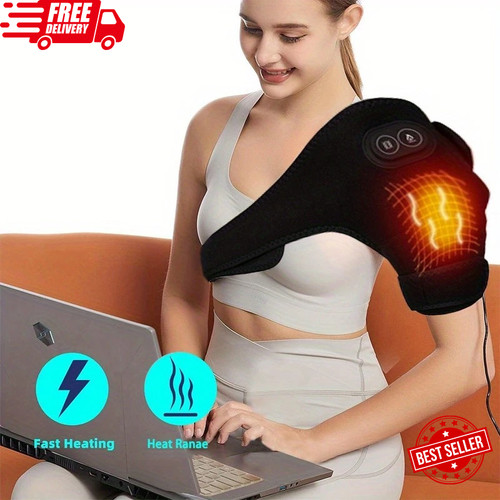 Heated shoulder brace massage - heated,