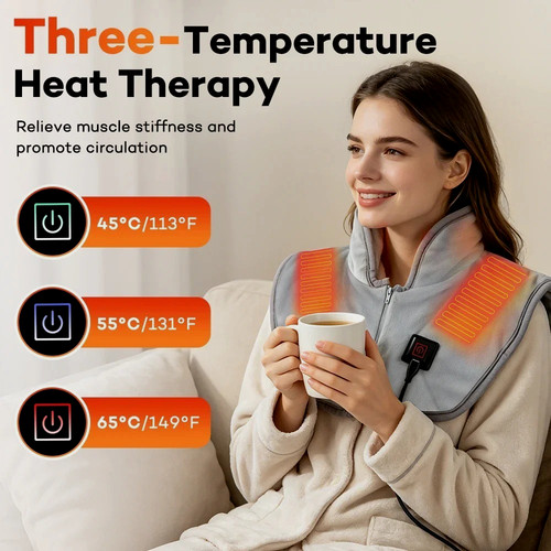 Neck and shoulder - pad, heated