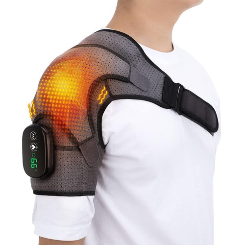 Heated shoulder massager brace - heated,