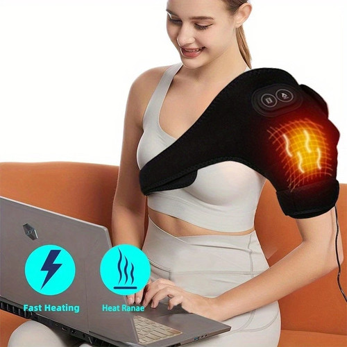 Heated shoulder brace - heated,