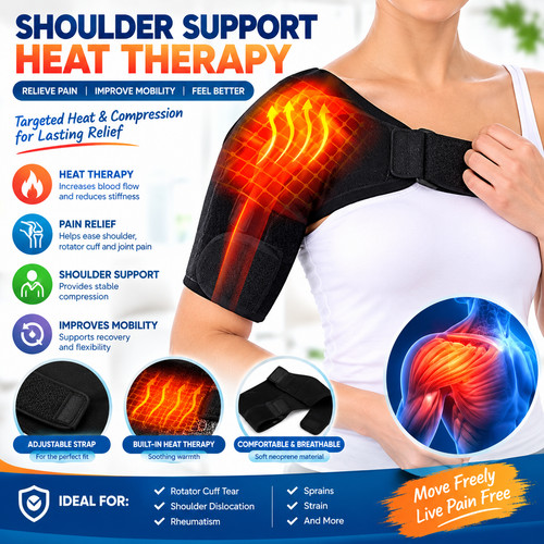 Electric heated shoulder wrap - shoulder,