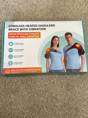 Cordless heated shoulder brace - heated,