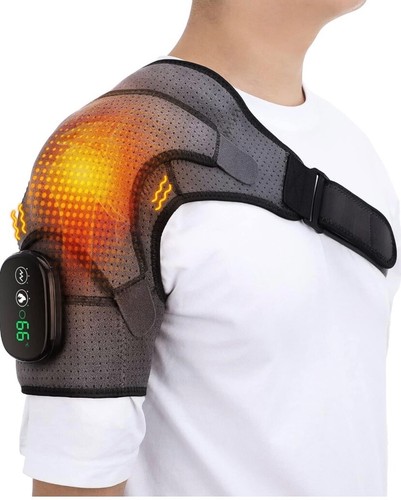 Heated shoulder brace support - heated,