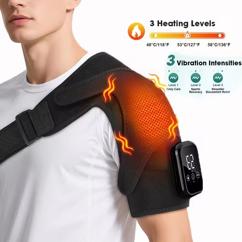 Heated shoulder brace - heated,